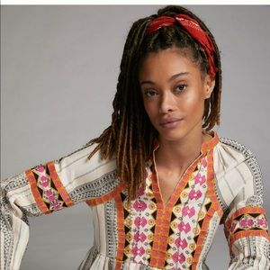 Anthropologie Lottie embroidered mini dress
